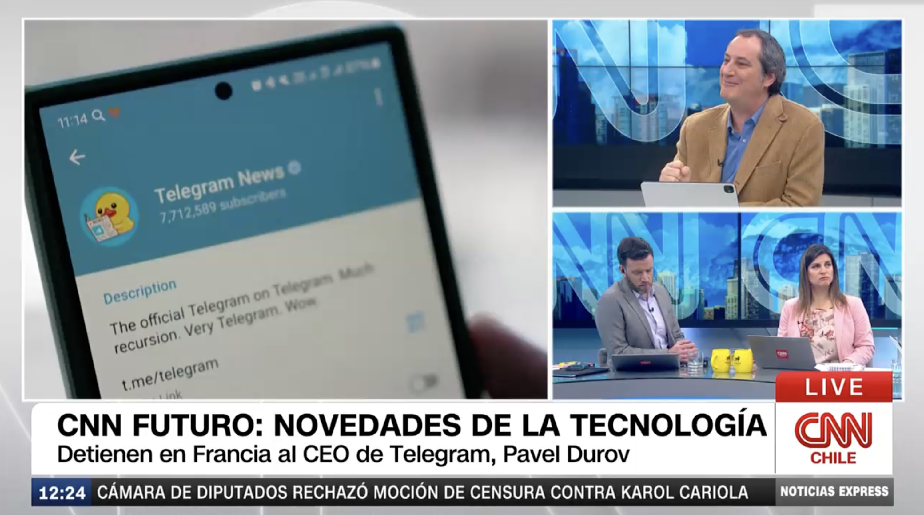 [CNN] Telegram, Carreteras Smart y Baterías Nucleares
